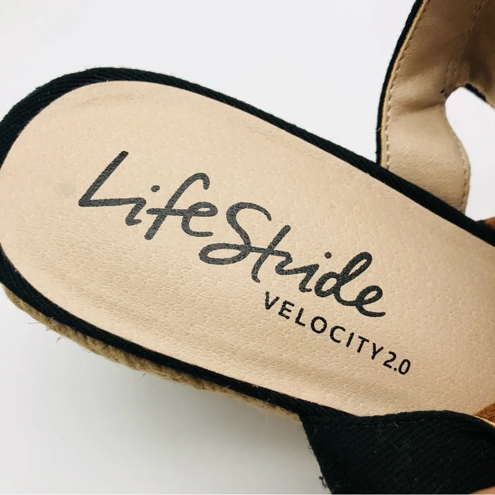 Life Stride Velocity 2.0 Size 9 Wedge Sandal NWOT